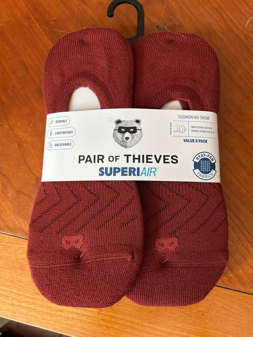 PAIR OF THIEVES MENS CUSHION NO SHOW SOCKS - 6 PACK